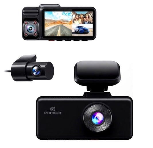Dashcam Redtiger F17 4K Triple Canal GPS WiFi