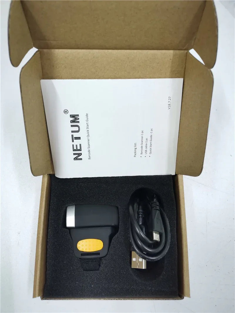 Lector de código de barras Netum 2D tipo Anillo inalámbrico - Tecatech-uy