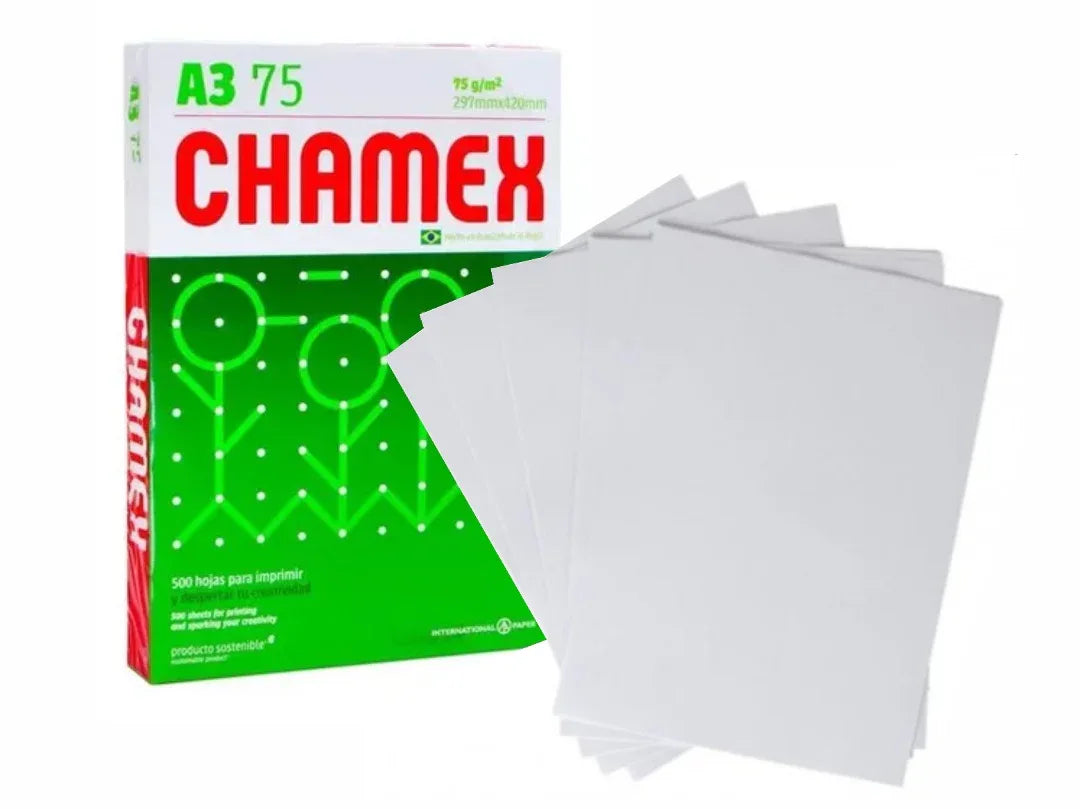 Papel Chamex A3 75gr - Tecatech-uy