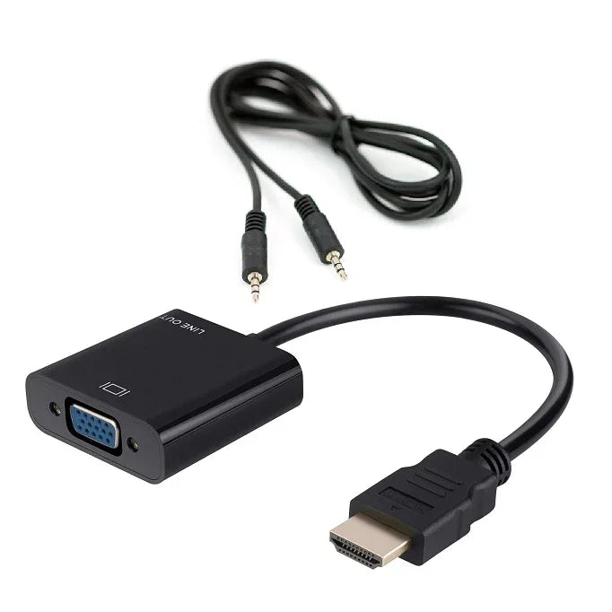 Adaptador HDMI (M) a VGA (H) c/audio - Tecatech-uy