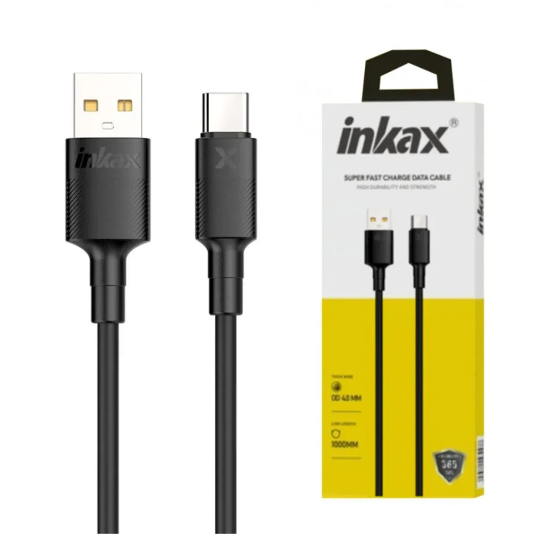 Cable Inkax USB Tipo C 3.1A negro - Tecatech-uy
