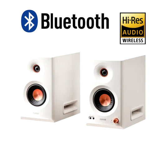 Parlantes amplificadores Edifier MR5 de estudio blancos bluetooth