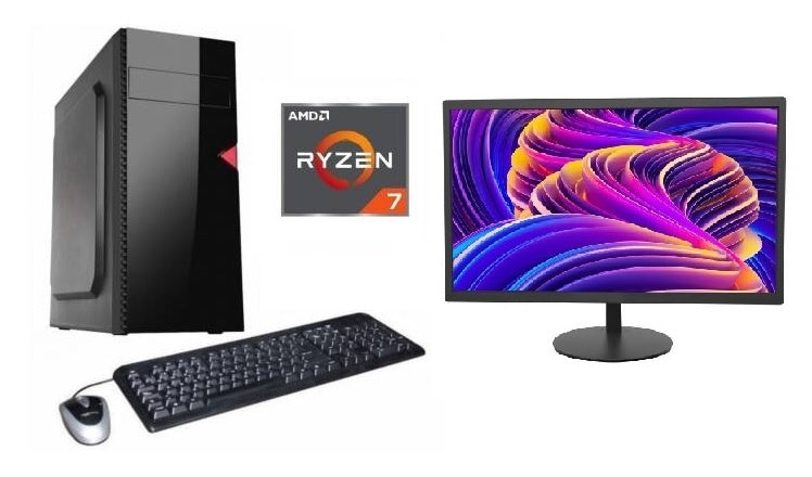 Combo equipo AMD Ryzen 7 + Monitor 19 nuevos!