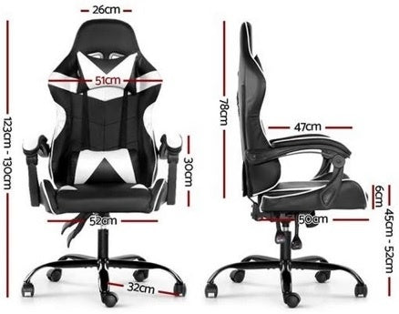 Silla Gamer Lumax ROM negro/blanco - Tecatech-uy