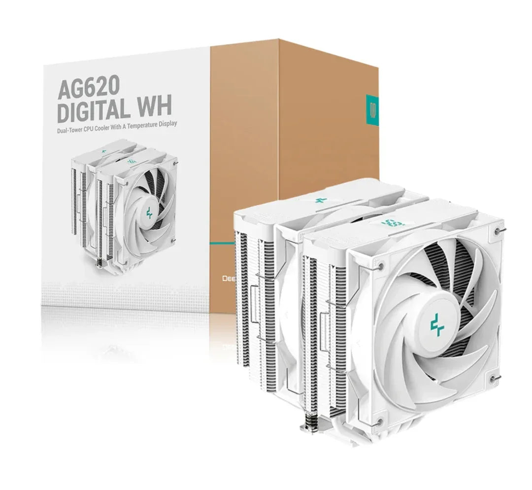 Cooler Deepcool AG620 Digital Blanco ARGB - Tecatech-uy