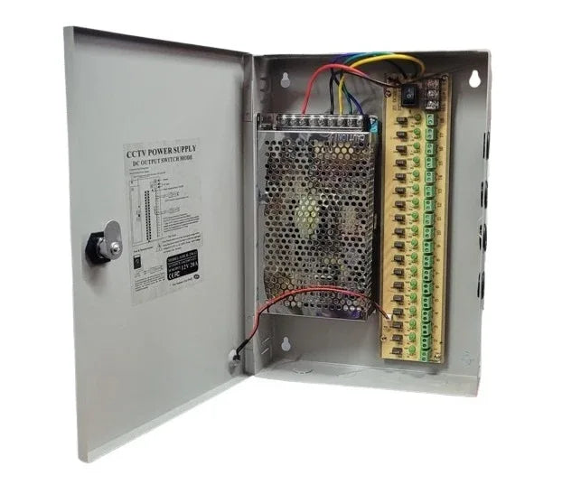 Fuente con Gabinete NRG+ 12v 20a 18 canales - Tecatech-uy