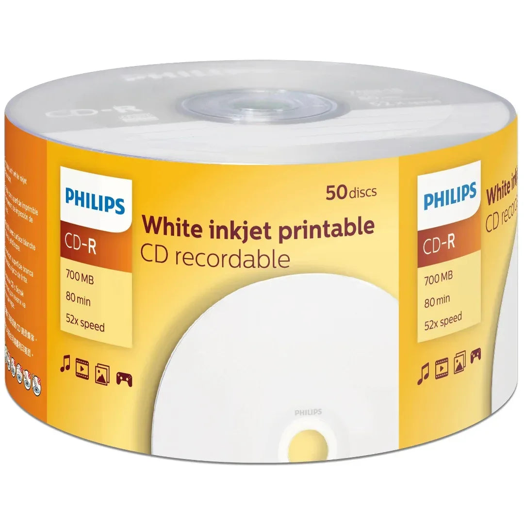 CD-R Philips 52x 80min 700mb Printable - Tecatech-uy