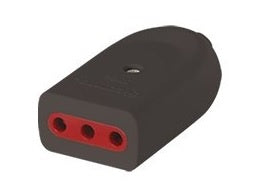 Ficha 3L hembra con tierra negra Conatel - Tecatech-uy