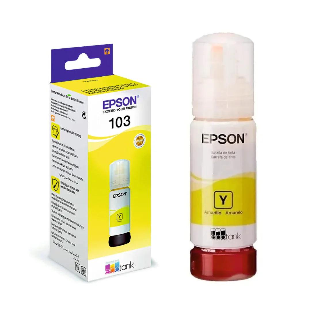Botella Tinta Epson 103 EcoTank amarillo - Tecatech-uy
