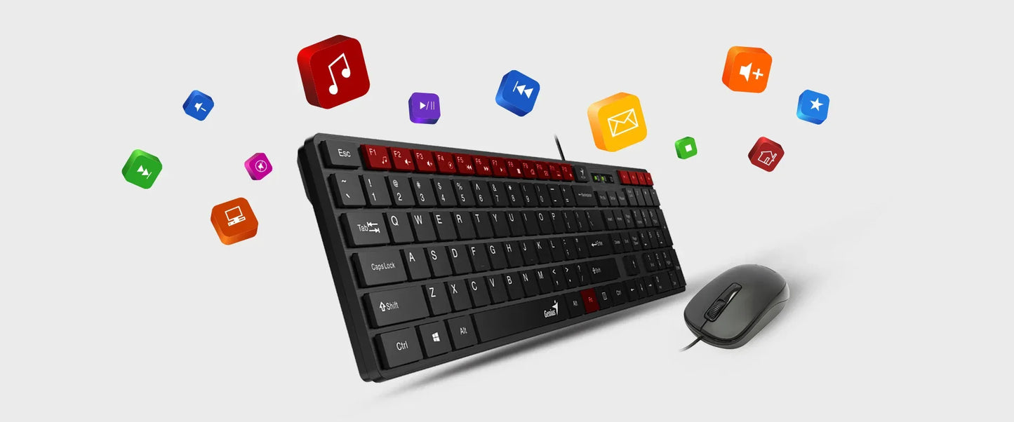 Combo Genius SlimStar C126 teclado y mouse usb - Tecatech-uy