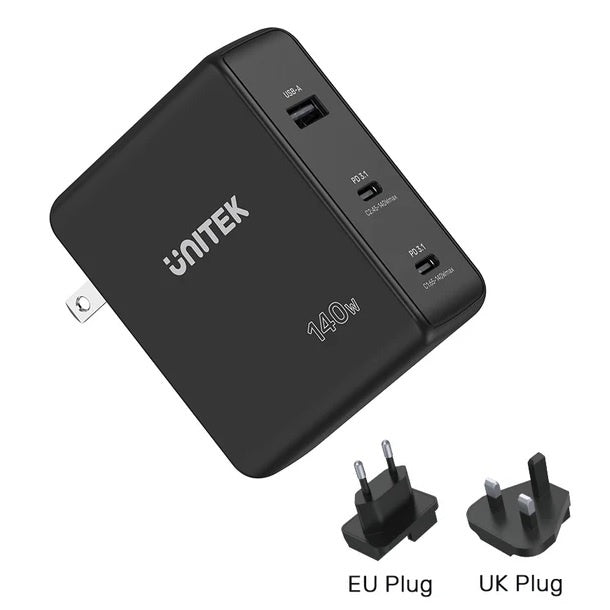 Cargador GaN Unitek Universal 140W PD 3.1 - Tecatech-uy