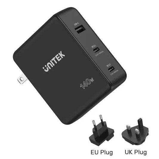Cargador GaN Unitek Universal 140W PD 3.1 - Tecatech-uy