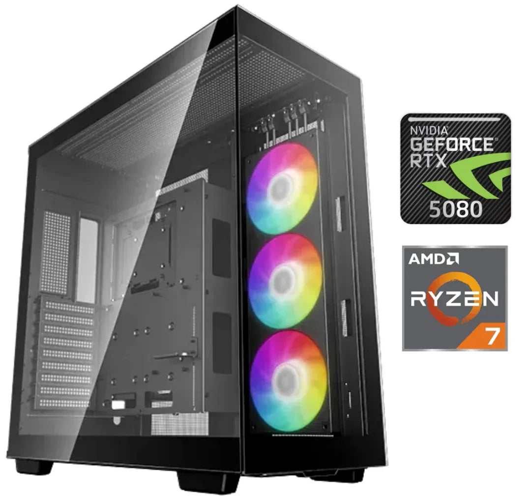 Equipo Gamer Ryzen 7 9800X3D, 32GB, 2TB NVMe, RTX 5080 16GB - Tecatech-uy