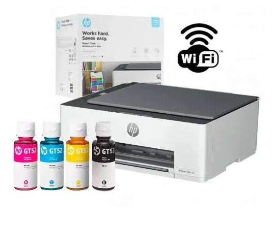 Impresora HP multifuncion Smart Tank 580 + botellas de tinta extras - Tecatech-uy