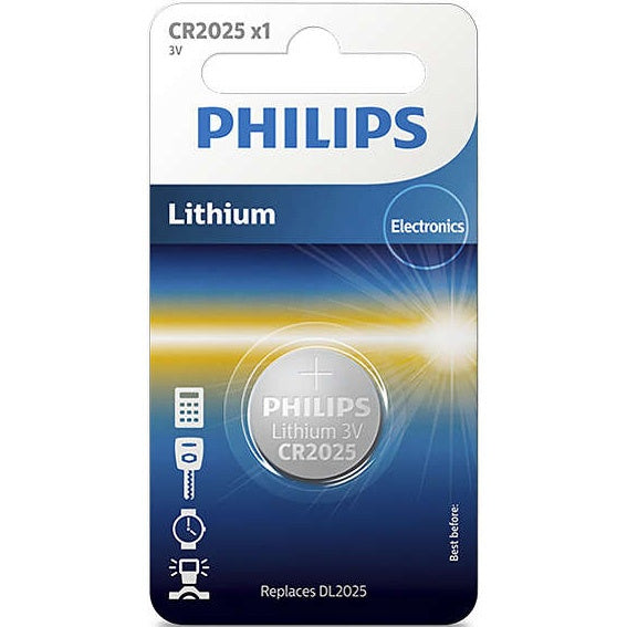 Pila de Litio Philips CR2025 3V - Tecatech-uy