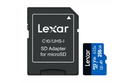Memoria microSDXC Lexar 256GB 633x UHS-I Blue Series - Tecatech-uy