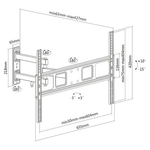 Soporte para TV lcd/led movil hasta 70'' / 35kg - Tecatech-uy
