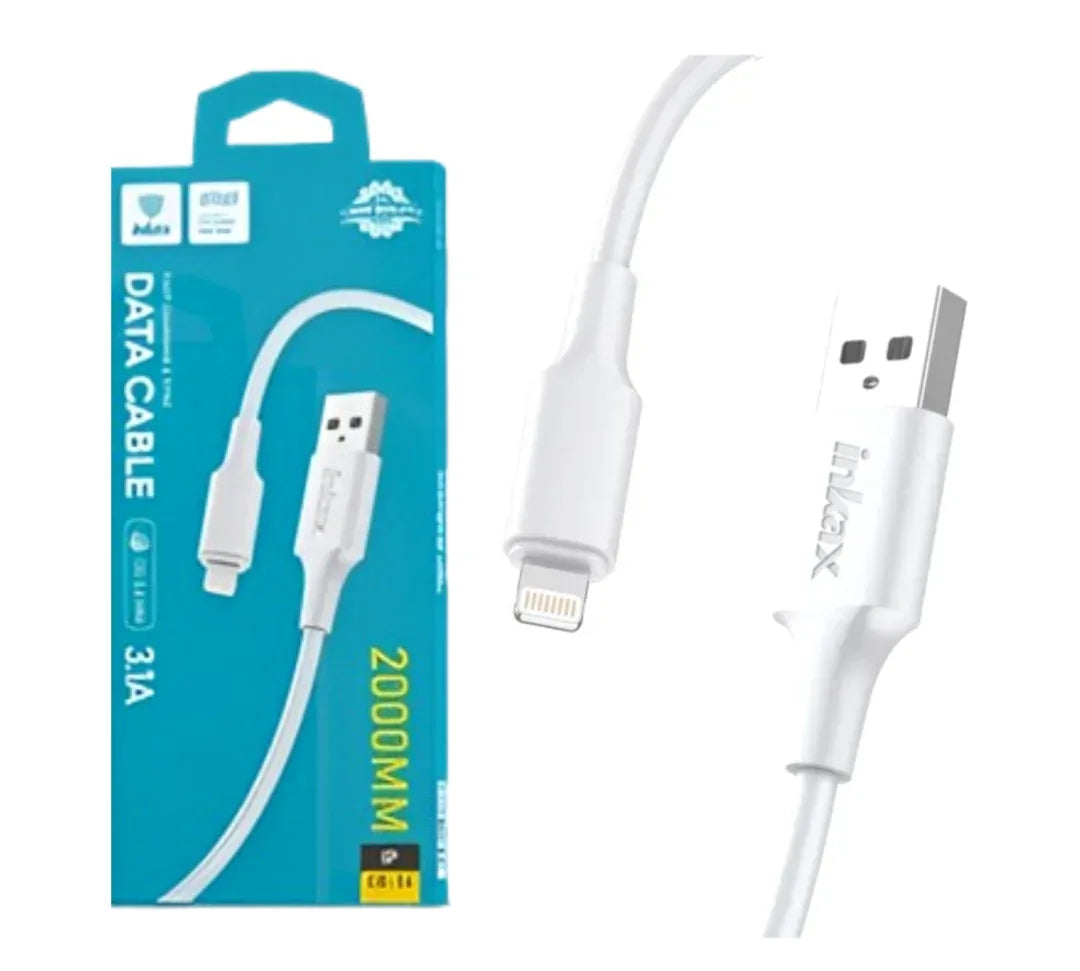 Cable Inkax Lightning 3.1a 2m blanco - Tecatech-uy