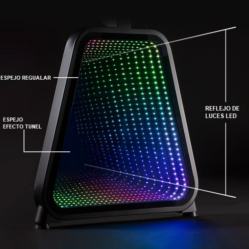 Escritorio gamer RGB Brateck con espejos - Tecatech-uy