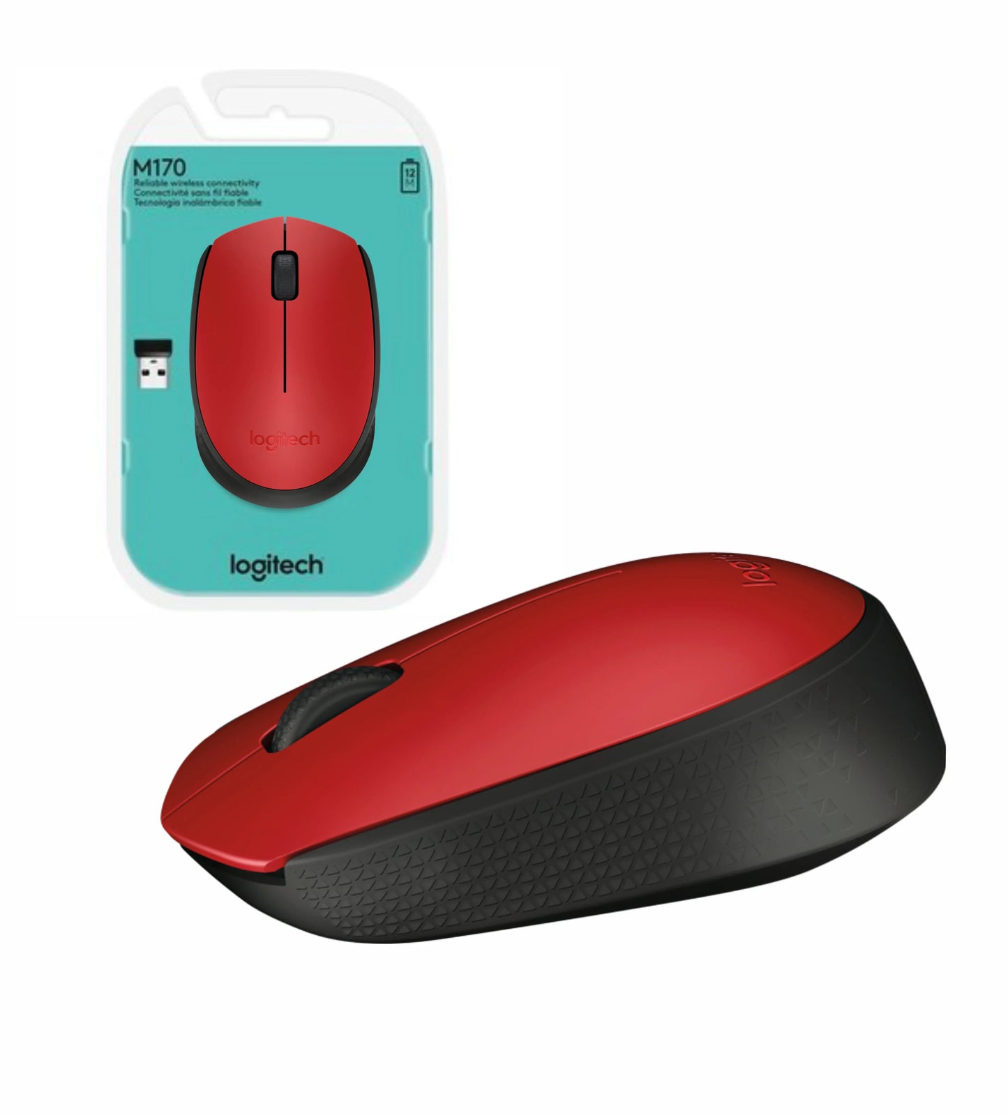 Mouse Logitech M170 inalámbrico rojo - Tecatech-uy
