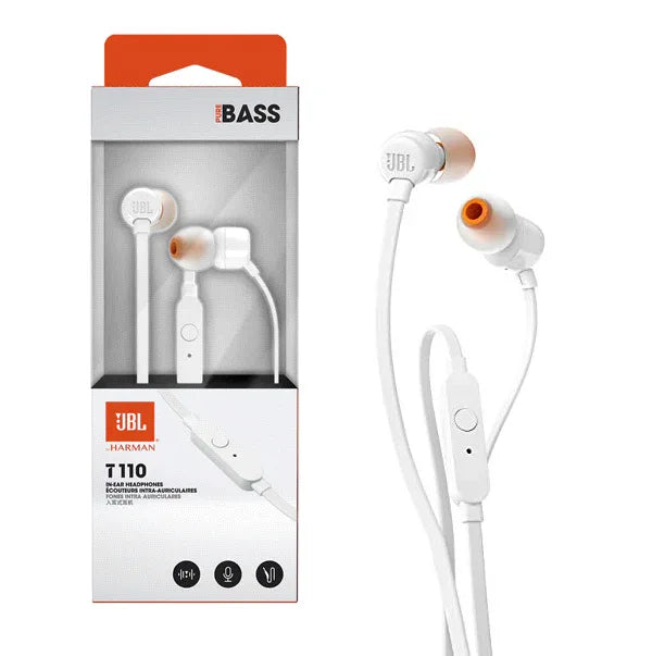 Auriculares JBL T110 manos libre blanco - Tecatech-uy