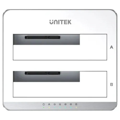 Dock Station Unitek doble bahía para Discos 2.5 y 3.5 SATA 6 - Tecatech-uy
