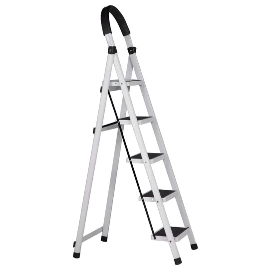 Escalera 5 escalones negra / blanca