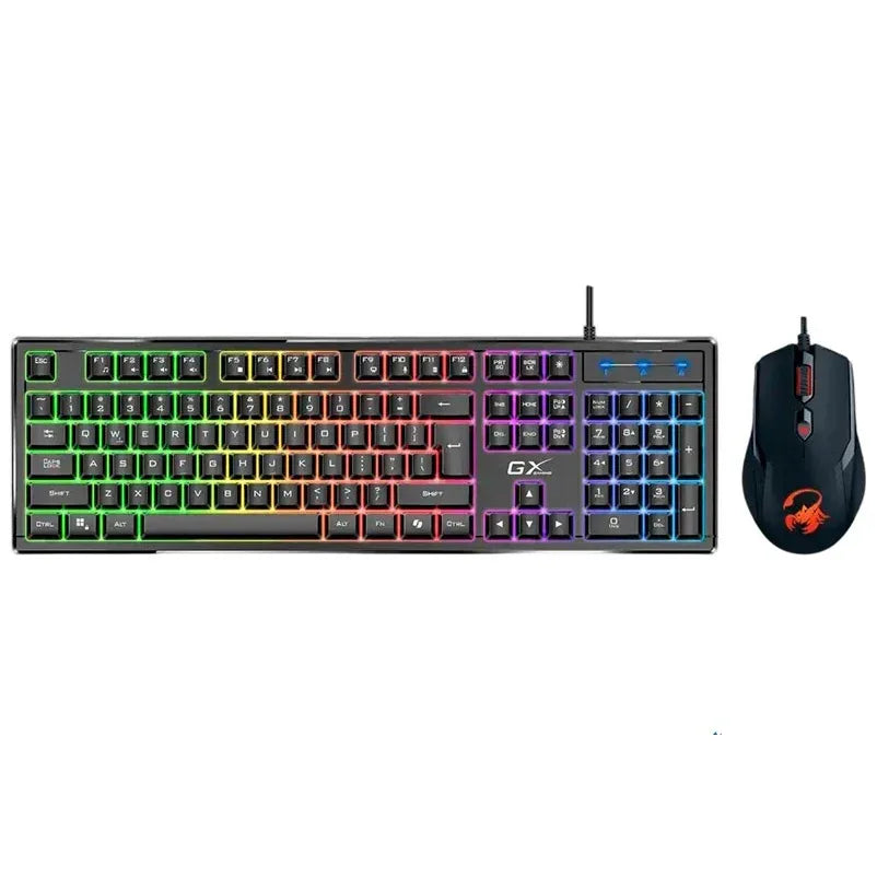 Combo Genius Scorpion KM-GX6 teclado y mouse RGB - Tecatech-uy