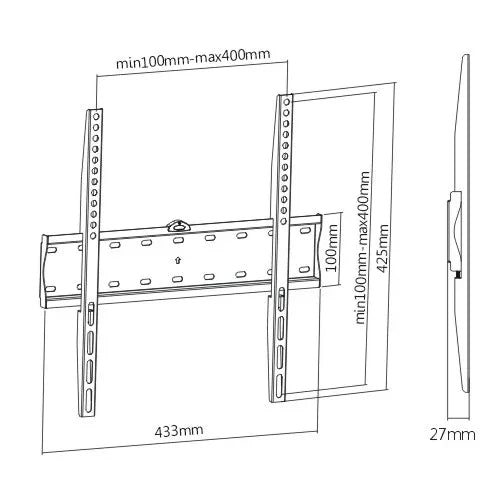 Soporte para TV lcd/led fijo hasta 55'' con nivel - Tecatech-uy