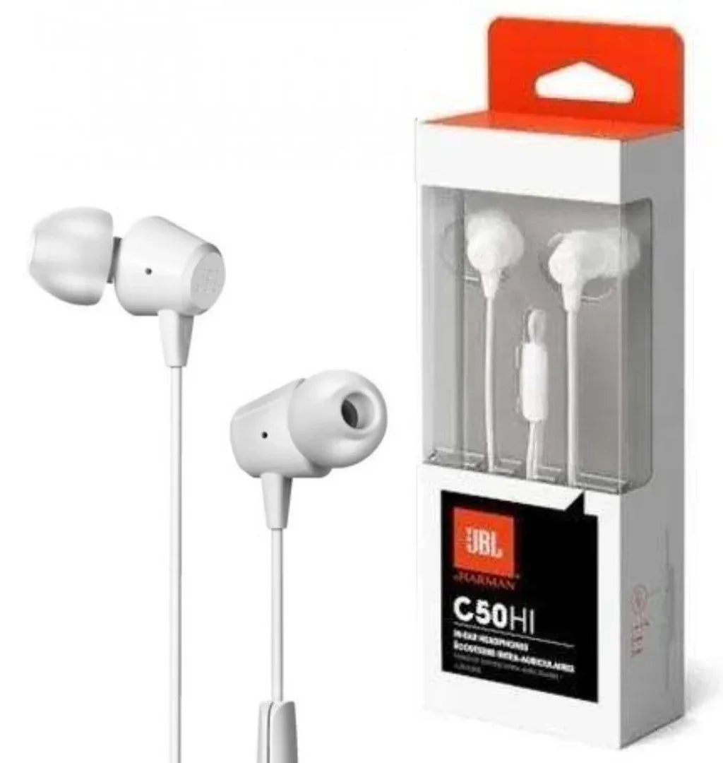 Auriculares JBL C50HI manos libre blanco - Tecatech-uy