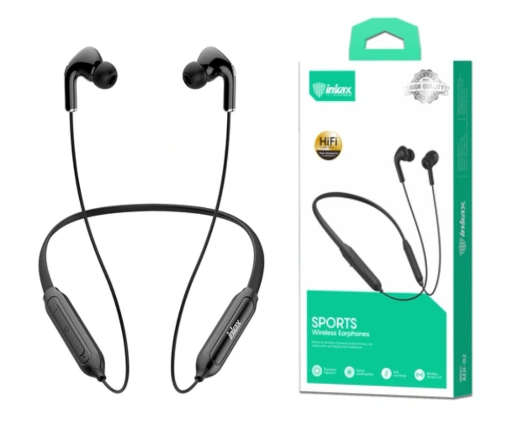 Auriculares Deportivos Inkax Bluetooth negro - Tecatech-uy