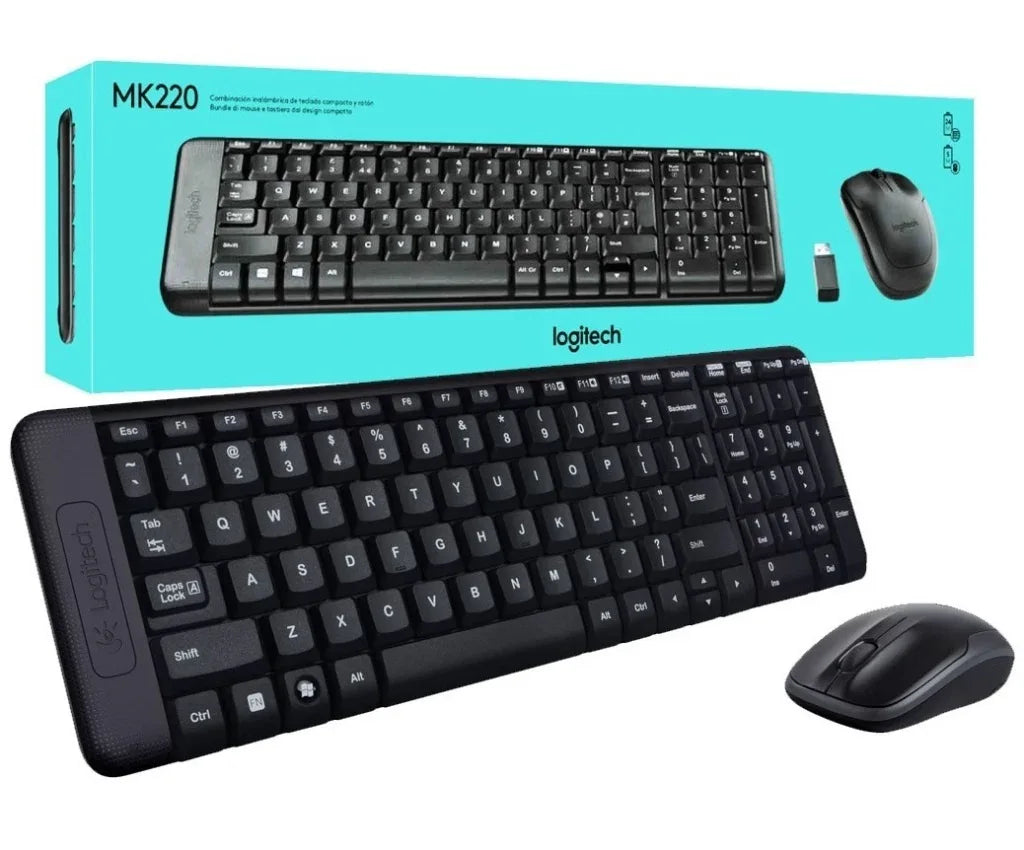 Combo Logitech MK220 teclado y mouse inalámbrico - Tecatech-uy