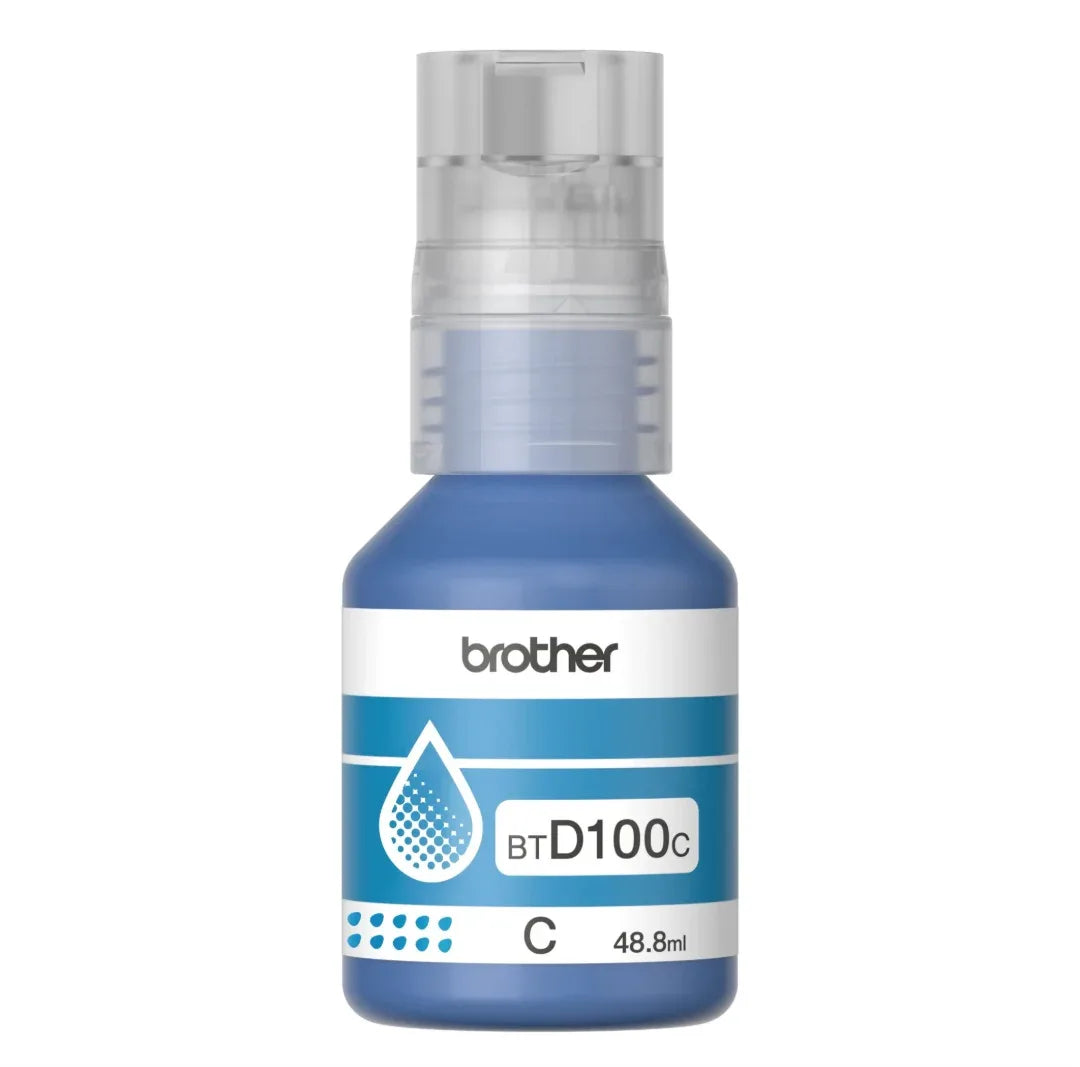 Botella tinta Brother BTD100C Cyan - Tecatech-uy