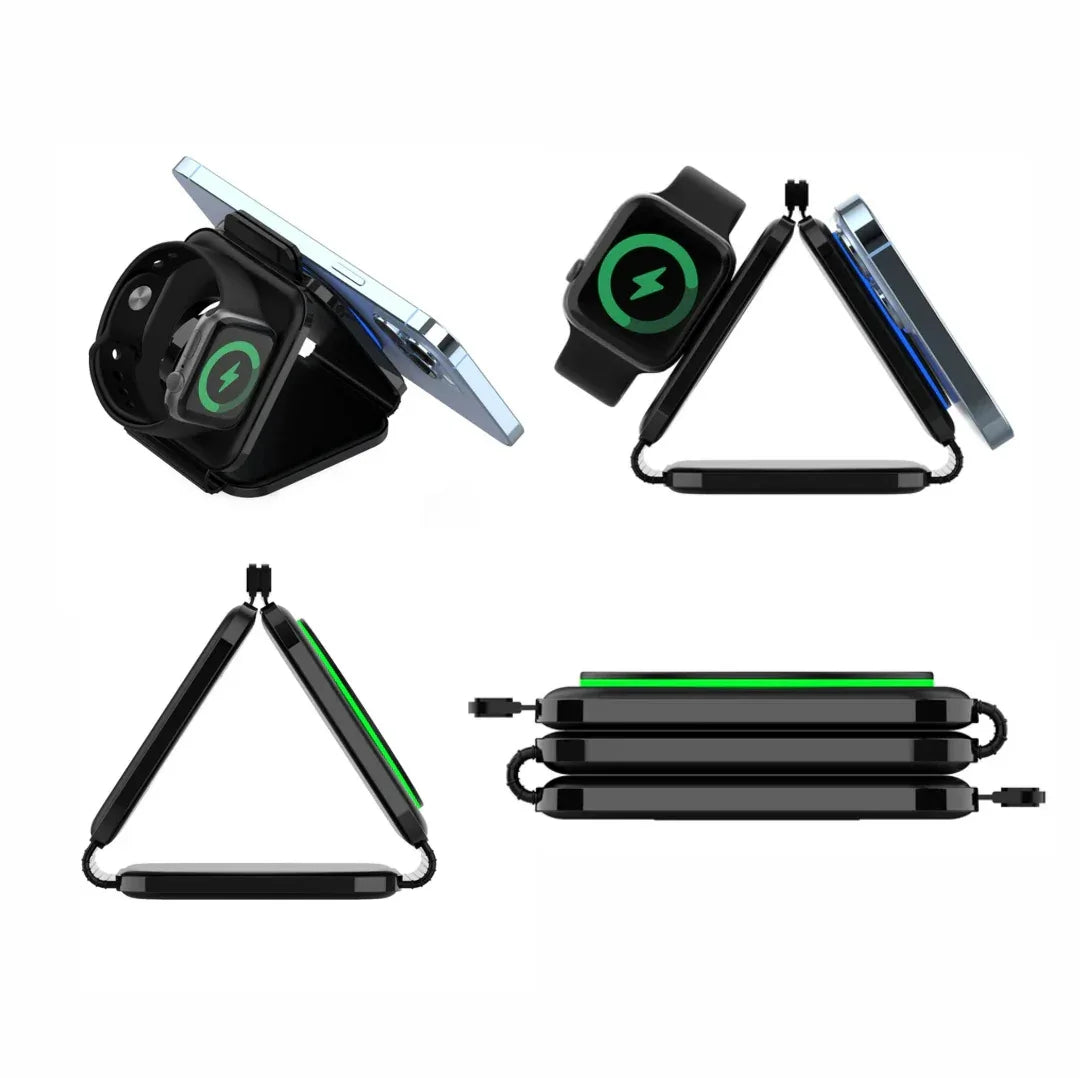 Cargador Inalámbrico Unitek 3 en 1 plegable - Tecatech-uy