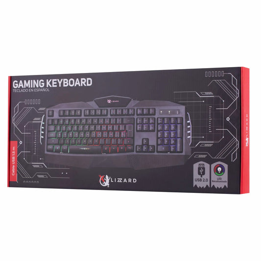 Teclado X-Lizzard gamer RGB en español usb - Tecatech-uy