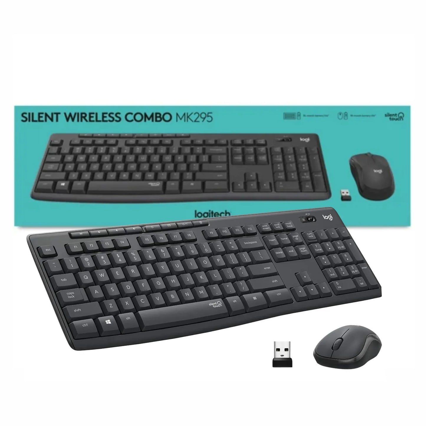 Combo Logitech MK295 teclado y mouse inalámbricos - Tecatech-uy