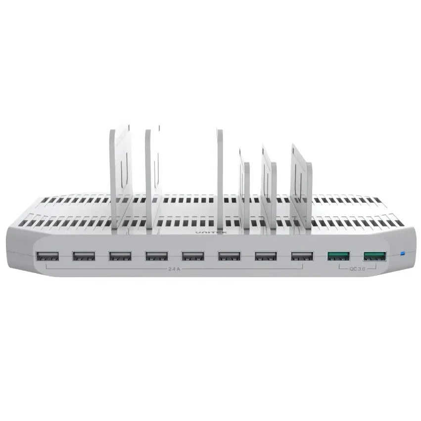 Estación de carga USB Unitek 10 puertos QC 3.0 96W - Tecatech-uy