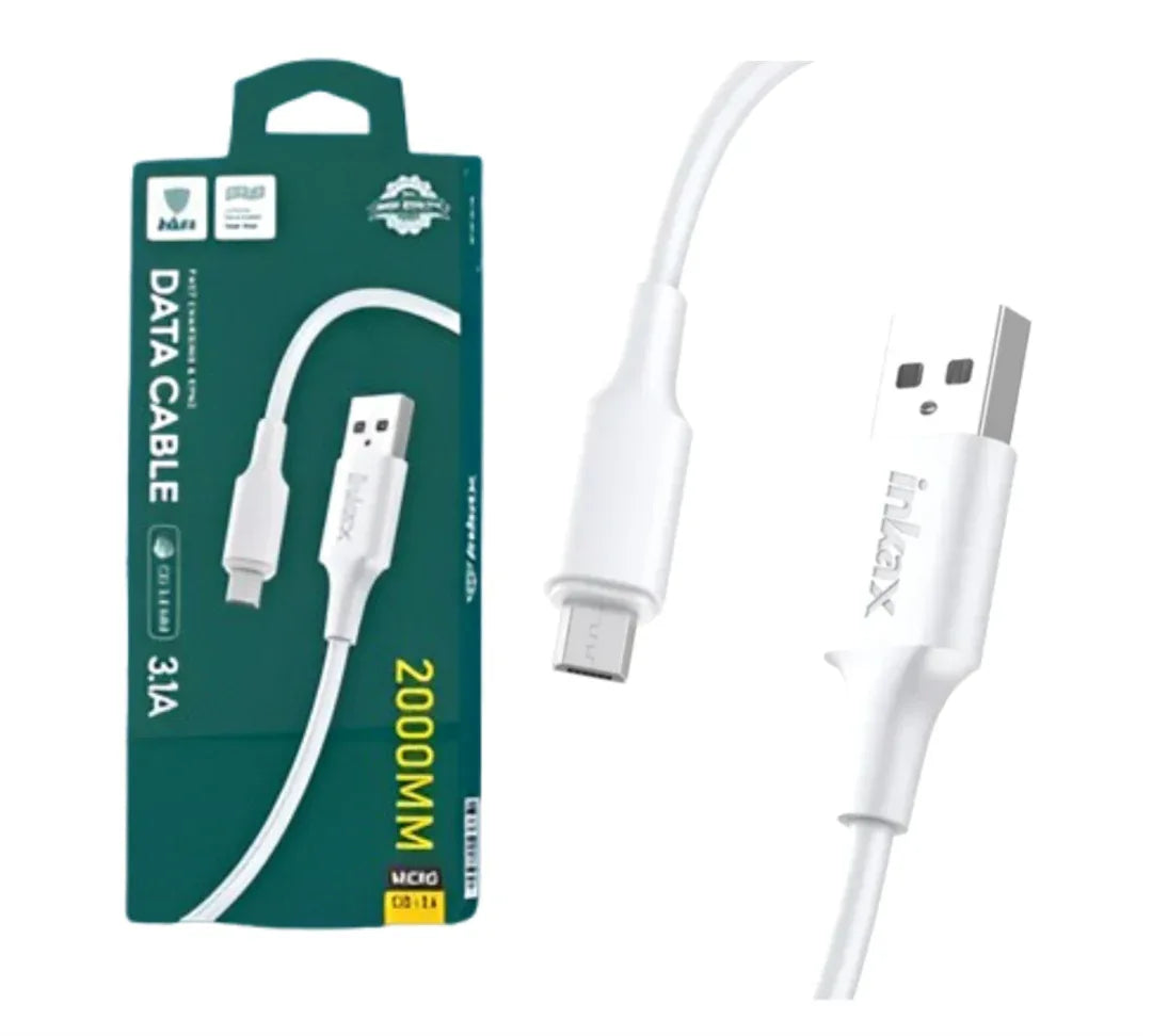 Cable Inkax Micro USB 3.1a 2m blanco - Tecatech-uy