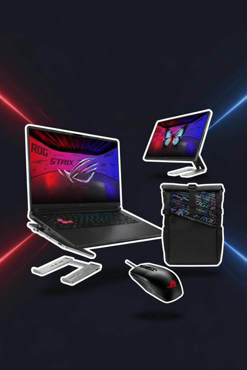 Bundle Setup Gamer Pro – Notebook ASUS ROG Strix G16 + Monitor AOC 15.6" + HUB Unitek