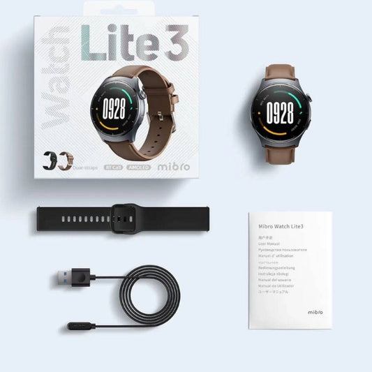 Smartwatch Mibro Lite 3 1.3" c/2 Mallas by Xiaomi Gris Oscuro o Dorado