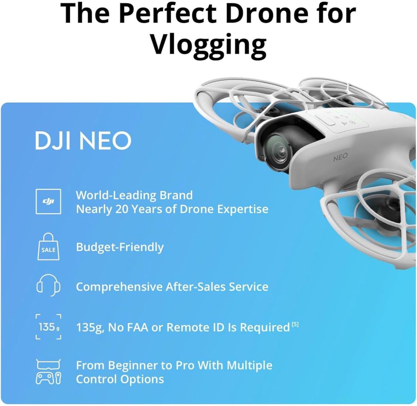 DJI Neo Drone Mini 4K - Despegue y aterrizaje de Palma
