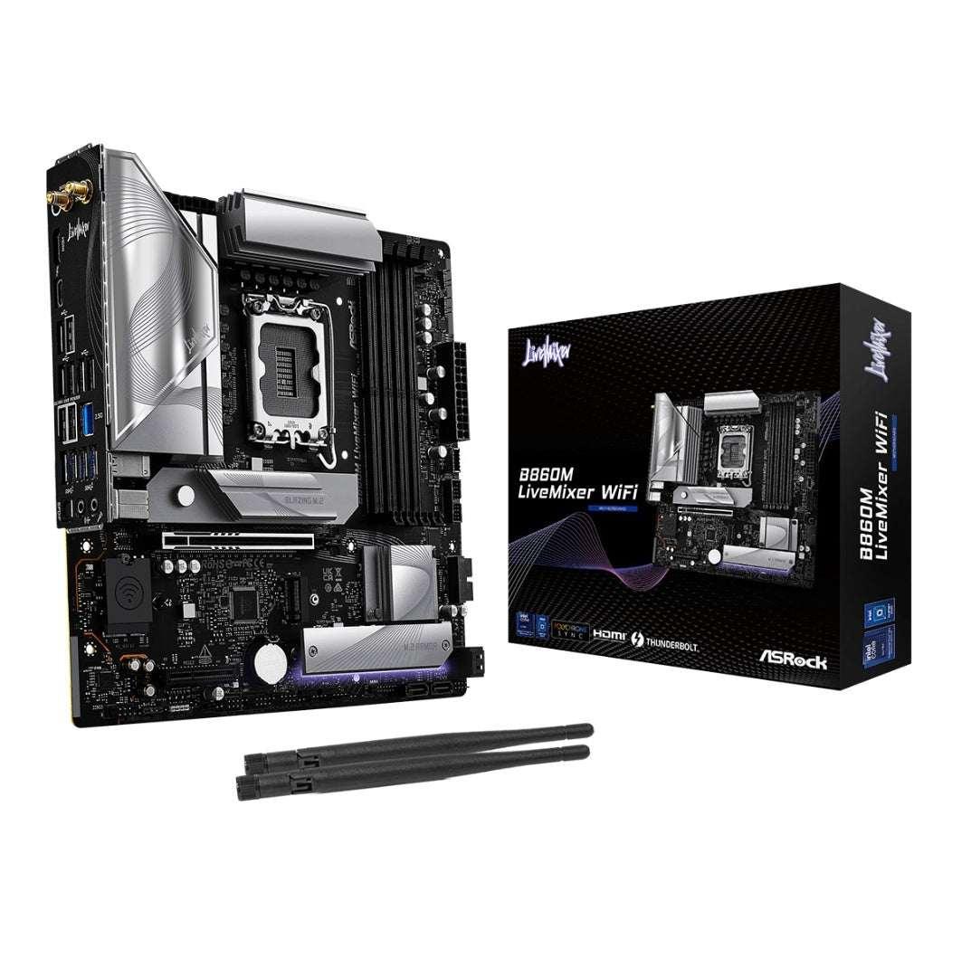 Mother Asrock B860 LiveMixer LGA 1851 WiFi 6 - Tecatech-uy