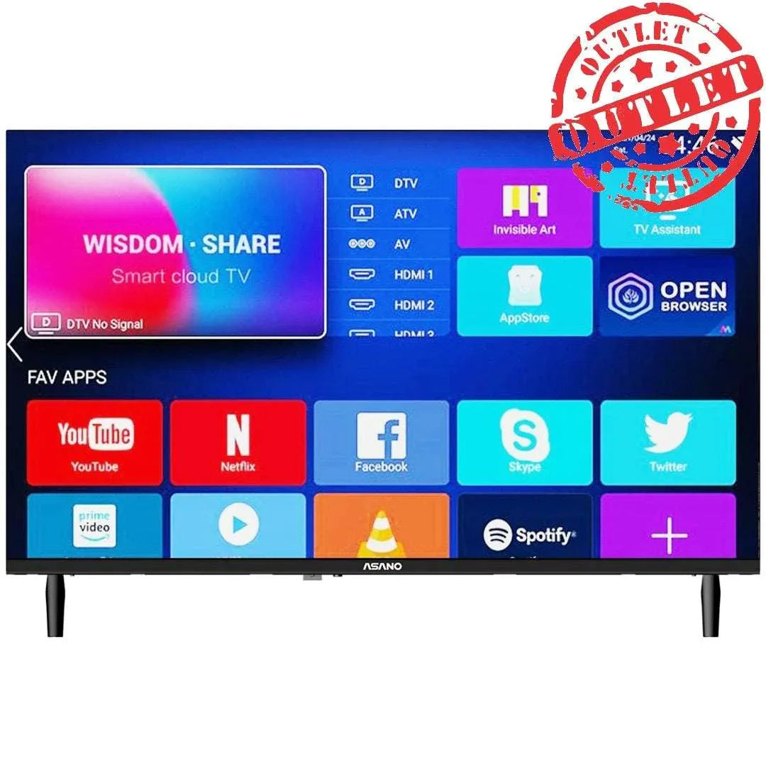 TV LED Asano 32'' HD sin bordes SMART (con detalles) - Tecatech-uy