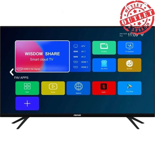 TV LED Asano 50'' Full HD sin bordes SMART (con detalles) - Tecatech-uy