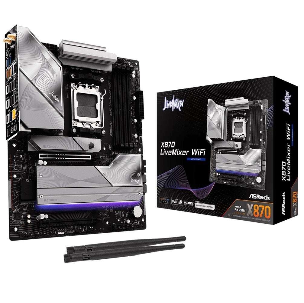 Mother Asrock X870 LiveMixer AM5 WiFi 7 - Tecatech-uy