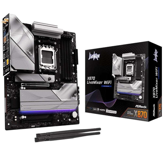Mother Asrock X870 LiveMixer AM5 WiFi 7 - Tecatech-uy