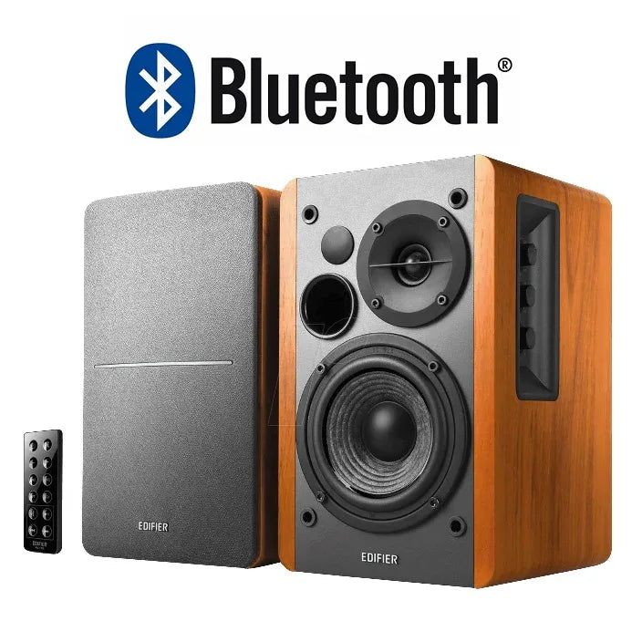 Parlantes Edifier 2.0 R1280DBs bluetooth marron - Tecatech-uy
