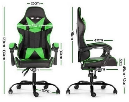 Silla Gamer Lumax ROM negro/verde