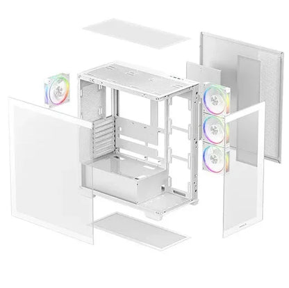 Gabinete Deepcool CG580 4F V2 blanco - Tecatech-uy