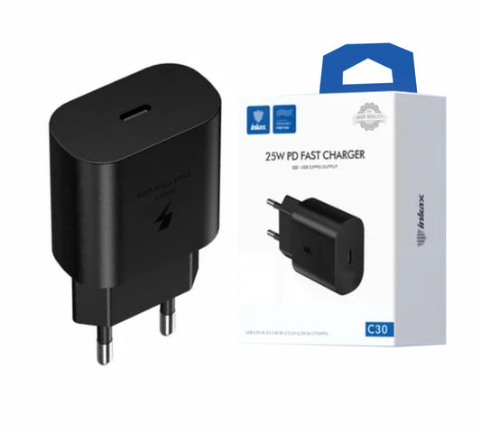 Cargador Inkax USB-C 25w negro